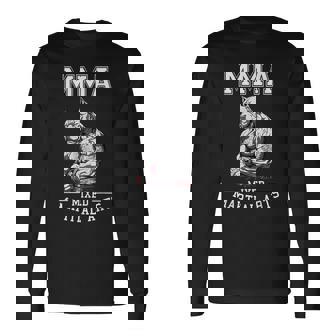 犬のmmaファイター フリーファイティングピットブル 長袖Tシャツ - Kawaiitshirt