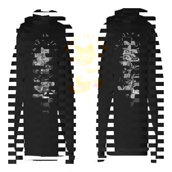 猫 おもしろ バイク オートバイ ねこ ライダース バイカー 面白い ネコ 長袖tシャツ 長袖Tシャツ - Kawaiitshirt