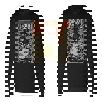 猫 演奏 ドラム ロック オン ヴィンテージ ロック ドラマー 猫 長袖tシャツ 長袖Tシャツ - Kawaiitshirt