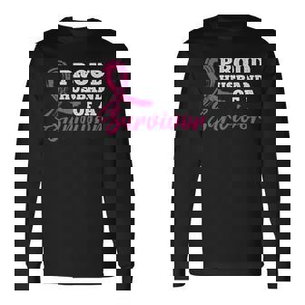 生存者の乳がん啓発の誇り高き夫。 長袖tシャツ 長袖Tシャツ - Kawaiitshirt