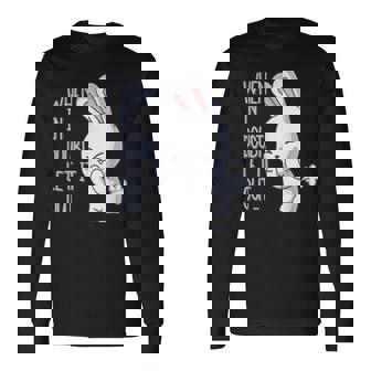 疑わしいとき おなら 出す おもしろい おなら かわいい ウサギ おなら 長袖Tシャツ - Kawaiitshirt