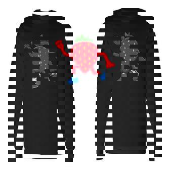 皮肉なイチゴランニングマラソン趣味のランナー 長袖Tシャツ - Kawaiitshirt