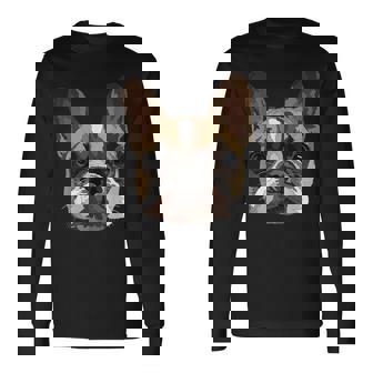 芸術的なフレンチドッグ愛好家フレンチブルドッグ 長袖Tシャツ - Kawaiitshirt