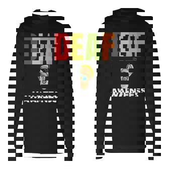 補聴器 耳障がいサポート 聴覚障害者への意識 長袖tシャツ 長袖Tシャツ - Kawaiitshirt