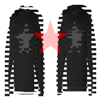 複数の色の赤い星 長袖tシャツ 長袖Tシャツ - Kawaiitshirt