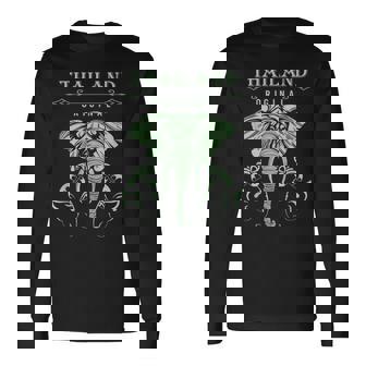 象 タイ バンコク タイ 長袖Tシャツ - Kawaiitshirt