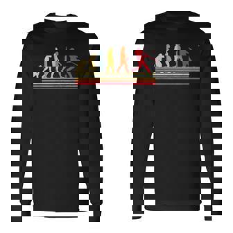 野球 人類の進化 面白いtシャツ おもしろ グッズ 服 ベースボール ネタ メンズ Evolution 野球部 男性 長袖Tシャツ - Kawaiitshirt