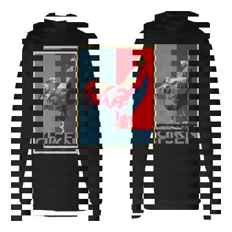 面白いtシャツ にわとり 鶏 鳥 メンズ おもしろ 面白い 服 おもしろグッズ ネタ ポスター チキン 長袖Tシャツ - Kawaiitshirt