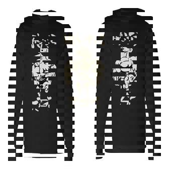 面白いtシャツ ダックスフンド 筋トレ 犬 わんこ メンズ 犬好き グッズ かわいい 面白い 服 ネタ 長袖Tシャツ - Kawaiitshirt