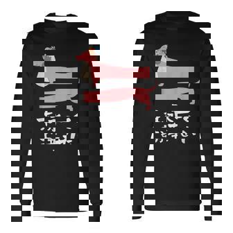 面白いtシャツ 犬 ダックスフンド 結婚祝い イヌ 犬好き グッズ かわいい おもしろ 面白い 服 ネタ 長袖Tシャツ - Kawaiitshirt