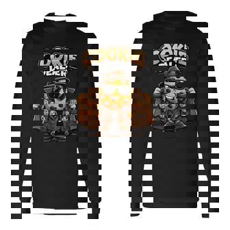 面白くて愛らしいクッキーディーラーかわいい漫画のパン屋 長袖Tシャツ - Kawaiitshirt