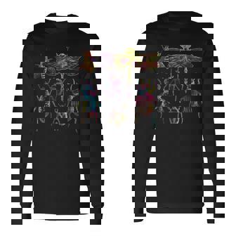 鮮やかなカラフルな昆虫 – 虫好き昆虫学者グラフィック 長袖Tシャツ - Kawaiitshirt
