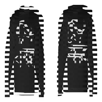 龍体文字 【 つる 】商売繁盛 人脈 幸運 長袖Tシャツ - Kawaiitshirt