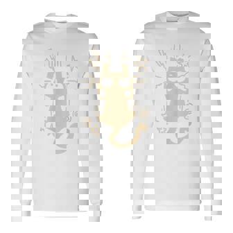 90S Y2k Clinging Tomcat Cat Leaving Scratch Marks Long Sleeve T-Shirt - Monsterry