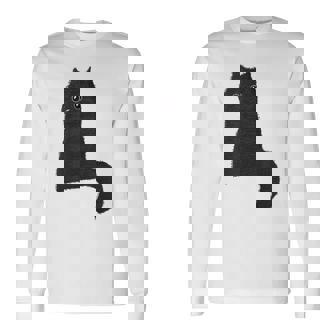 Amoureux Des Chats Tigre De La Maison Mignon Chat Noir T-shirt à manches longues - Cadeauxyz