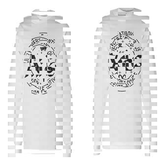 Aries Virtues Vintage Style Zodiac Aries Long Sleeve T-Shirt | Mazezy