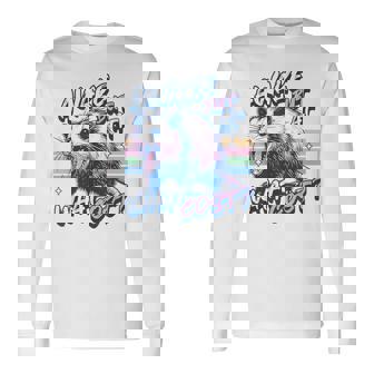 Awake But At What Cost Always Tired Opossum Lover Long Sleeve T-Shirt - Thegiftio