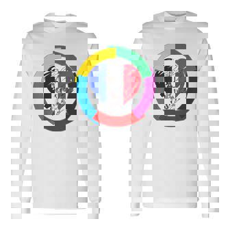 Bandera De Lengua Francesa Con Corazón Para El Día Internacional De La Francofonía Camiseta de manga larga - Regaloses