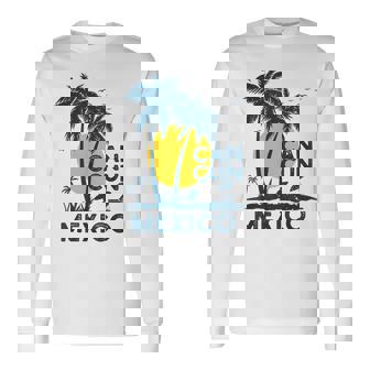 Cancun Mexico Beach Palm Tree Vacation Squad Matching Group Long Sleeve T-Shirt - Thegiftio