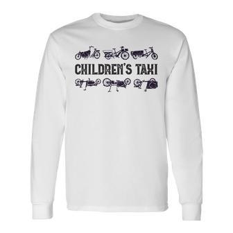 Cargo Niños Taxi Retro Cargo Bicicletaintage Cargobike Camiseta de manga larga - Regaloses