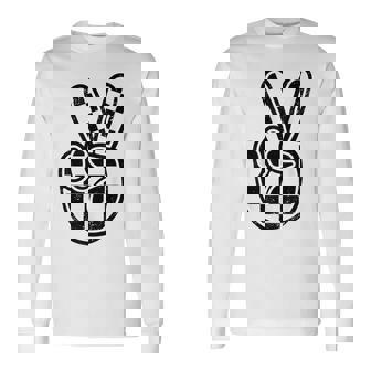 Checkered Peace Sign 60S 70S 80S Race Car Gamer Boys Toddler Long Sleeve T-Shirt - Thegiftio