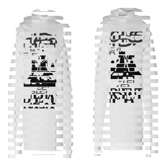 Chess Play チェス盤 チェスマット ギフトアイデア 長袖Tシャツ - Kawaiitshirt