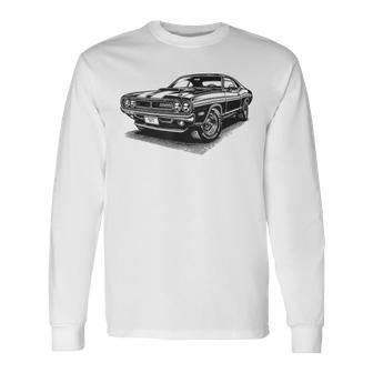 Classic American Muscle Car Retro Vintage 60S 70S Car Lover Long Sleeve T-Shirt - Monsterry