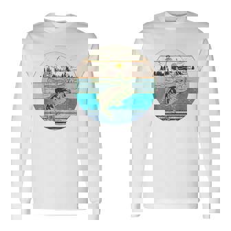 Conception Graphique De Bateaux Et De Poissons T-shirt à manches longues - Cadeauxyz