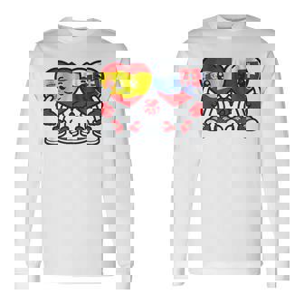 Corazones De Amistad De España Y Eslovaquia Camiseta de manga larga - Regaloses