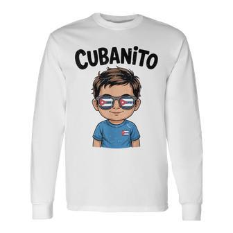 Cubanito Toddler Boy Cuban Hispanic Heritage Month Cuba Boys Long Sleeve T-Shirt - Thegiftio UK