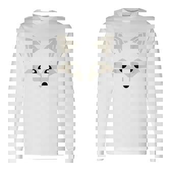 Cute Fox Face Awesome Halloween Costume Long Sleeve T-Shirt | Seseable UK