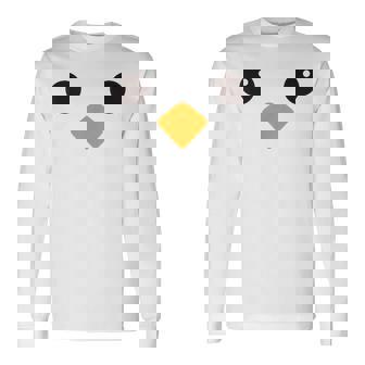 Cute Yellow Chick Face Costume For Kids And Toddlers Long Sleeve T-Shirt | Mazezy