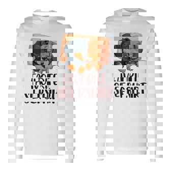 Dachshund Doxie Dog Nightgown Favorite Sleep Sleep Long Sleeve T-Shirt - Monsterry