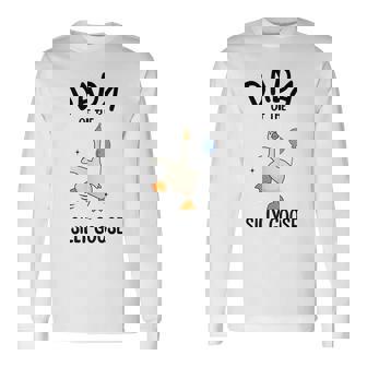 Dada Of The Silly Goose First Birthday Family Matching Long Sleeve T-Shirt | Seseable FR