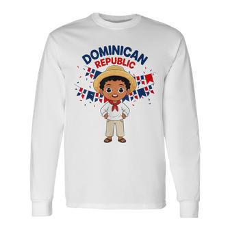 Dominican Republic Dominican Boy Traditional Outfit Wear Long Sleeve T-Shirt - Thegiftio UK