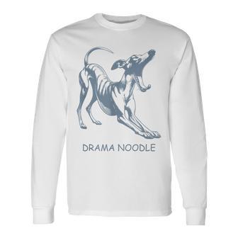 Drama Noodle Iggy Italian Greyhound Dog Lover Whippet Long Sleeve T-Shirt - Monsterry