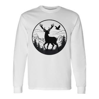 Drapeau Camouflage Chasse Cerf Orange Drapeau Camouflage Chasse Cerf Orange T-shirt à manches longues - Cadeauxyz