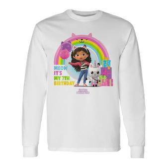 Dreamworks Gabby's Dollhouse 7Th Birthday Long Sleeve T-Shirt - Thegiftio UK