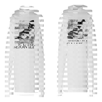 Duck Saying See You In Hell Groose Drive Water Long Sleeve T-Shirt - Seseable