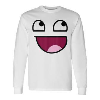 Epic Costume Face Y2k Streetwear Emo Long Sleeve T-Shirt - Thegiftio UK
