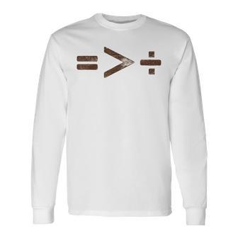 Equality Is Greater Than Division Black History Month Symbol Long Sleeve T-Shirt | Mazezy
