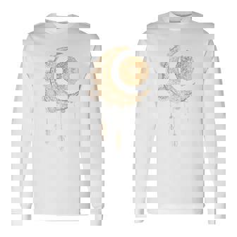 Etoiles Astrologie Objets Céleste Bohème Croissant De Lune T-shirt à manches longues - Cadeauxyz