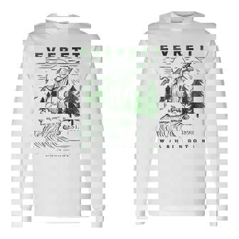 Everett Washington Neat Travel Souvenir Rustic Everett Long Sleeve T-Shirt | Mazezy