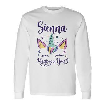 First Name Sienna Personalized I Love Sienna Long Sleeve T-Shirt - Thegiftio UK