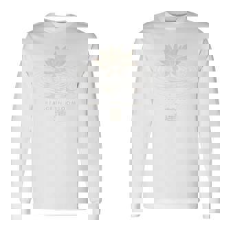 Fleur De Lotus Japonaise Kanji Amoureux De La Nature Dos Artistique T-shirt à manches longues - Cadeauxyz