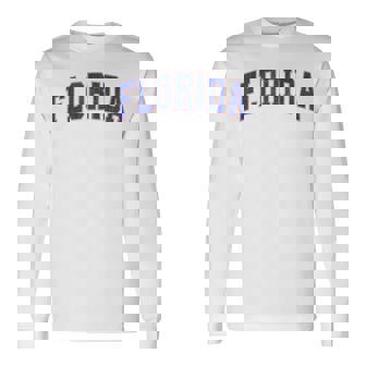 Florida Fl Vintage Athletic Sports Orange Style 80S 90S Long Sleeve T-Shirt - Monsterry