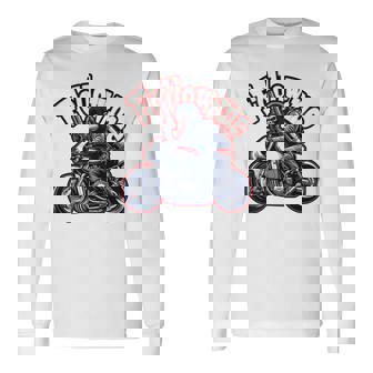 Followmeバイクに乗るゴリラのバックプリントデザイン 長袖Tシャツ - Kawaiitshirt