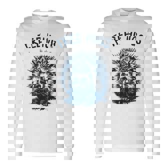 Free-Hugs Cute Porcupine Humor No Hugging Long Sleeve T-Shirt | Mazezy