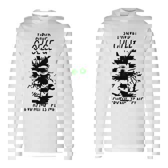 College Grad 2026 I Survived College Long Sleeve T-Shirt - Thegiftio