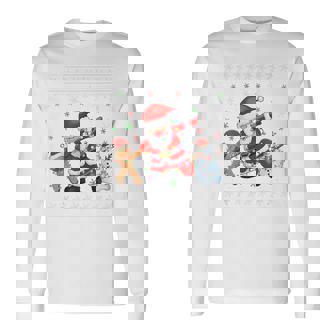 Dabbinganta Christmas おかしいdabサンタクロースクリスマス 長袖Tシャツ - Kawaiitshirt